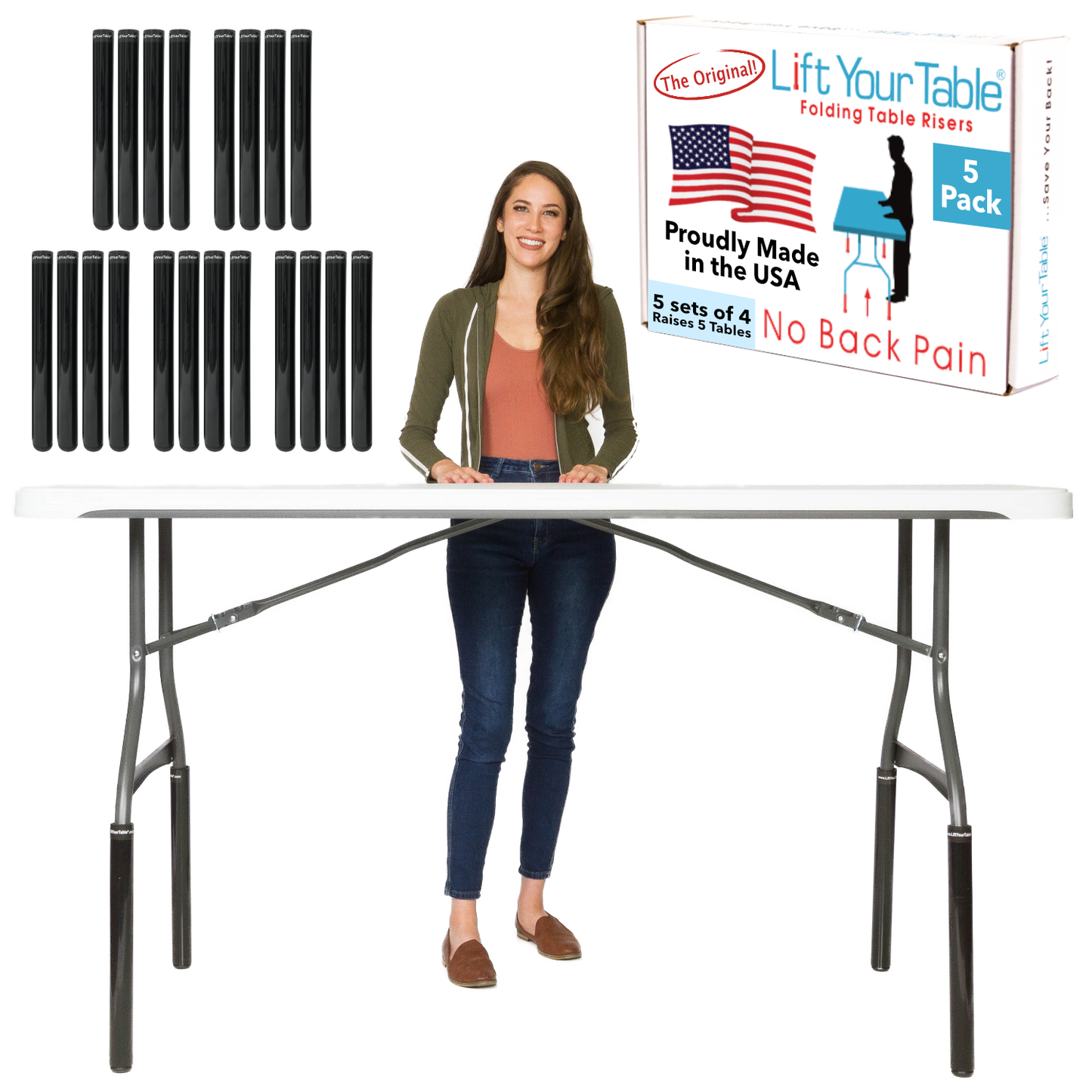 Folding Table Risers Commercial Packs (Choose Your Risers)