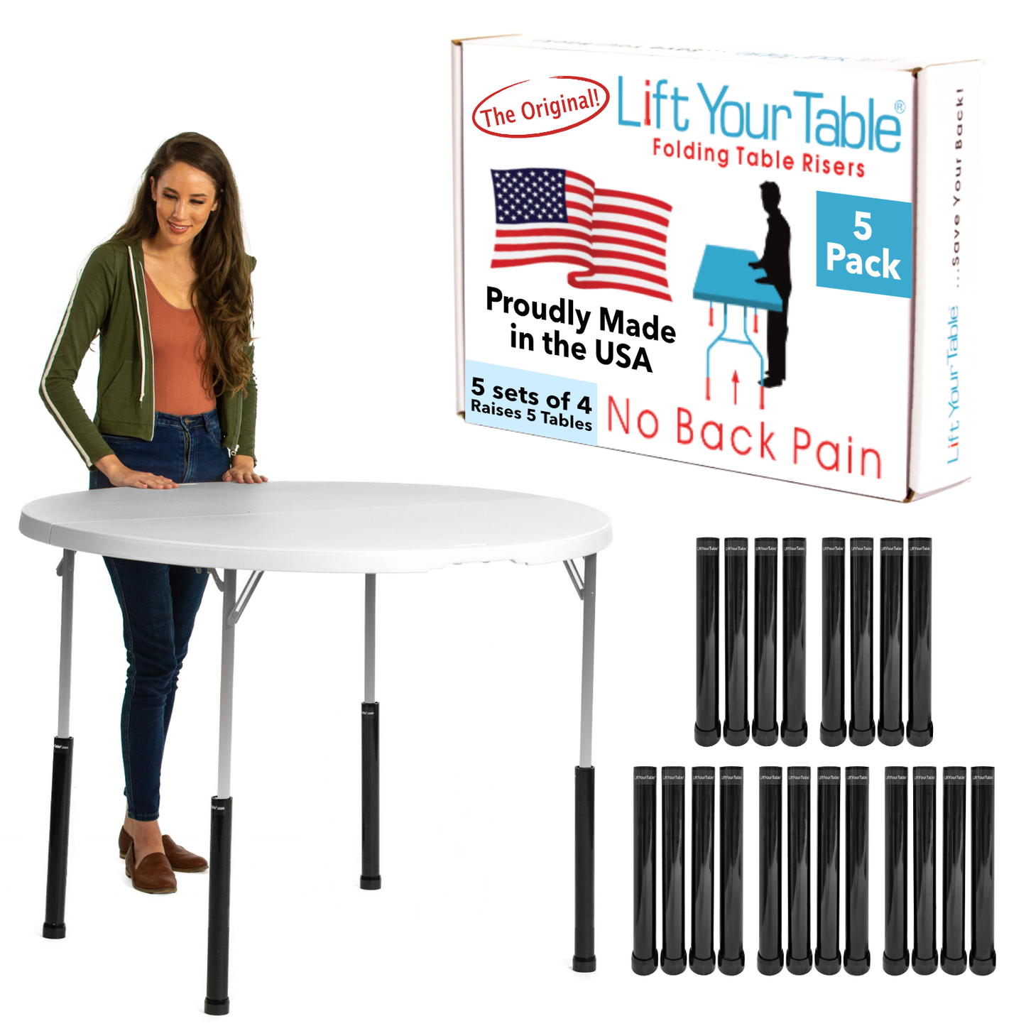Folding Table Risers Commercial Packs (Choose Your Risers)