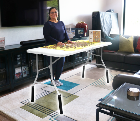 Best Folding Table Setup for Jigsaw Puzzlers and Speed Puzzlers (And How to Save Your Back)