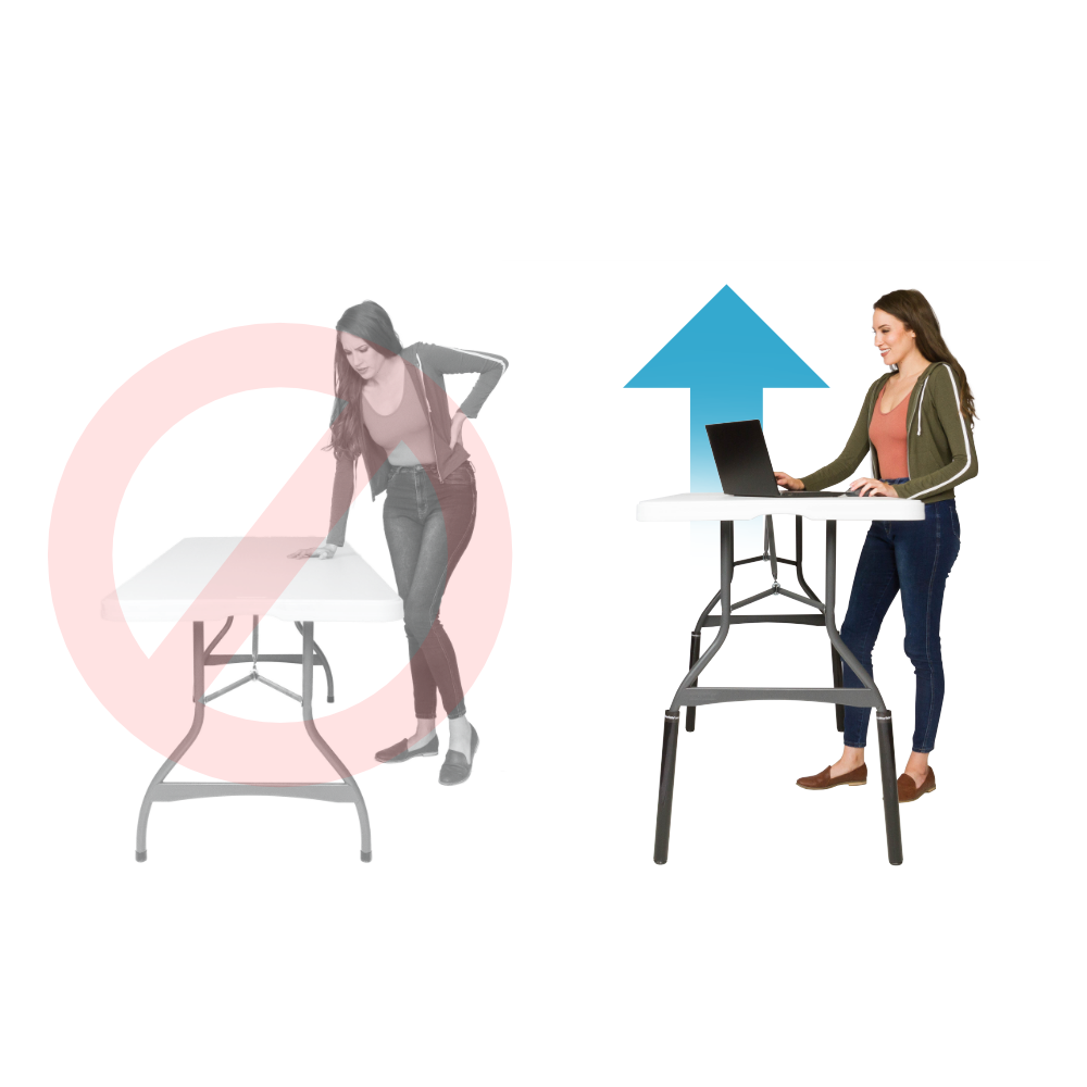 Table Moving Up The Original Folding Table Riser – Lift Your Table® folding table ...