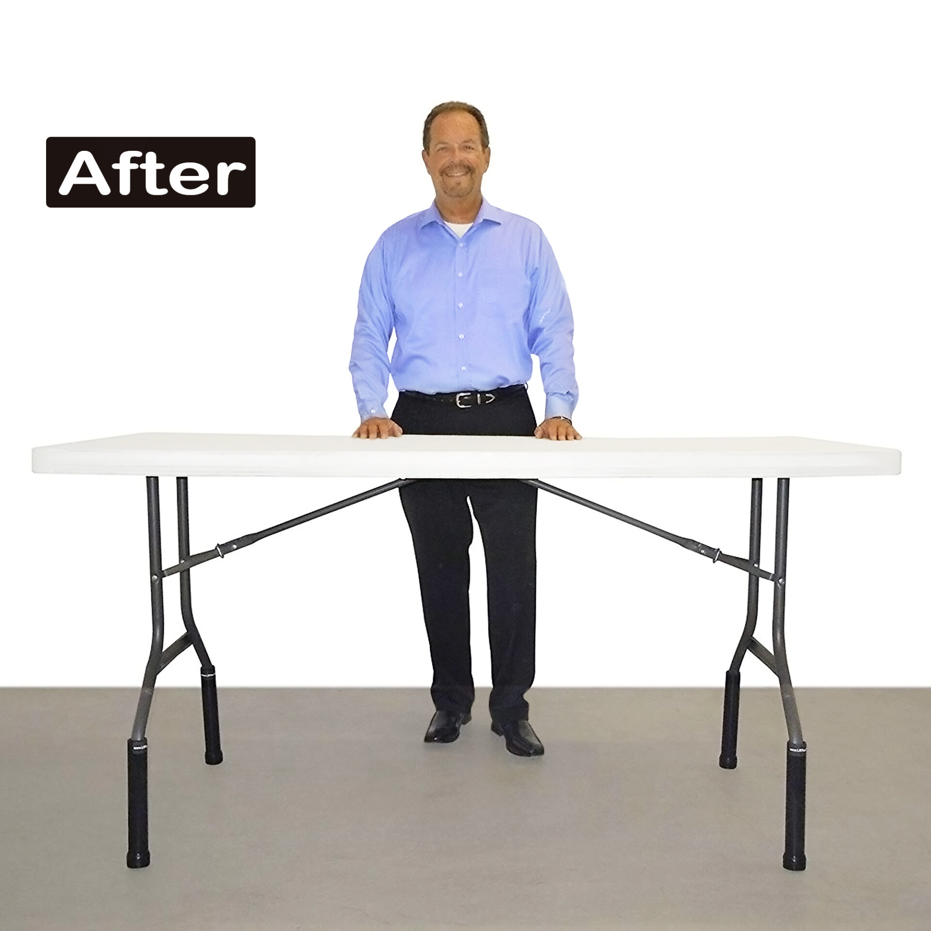 Lift Your Table Leg Extensions Standing Desk Kit Raises Desk Height Up to 42 Non Slip Foot for Use with Wishbone/Bent Leg Folding Tables
